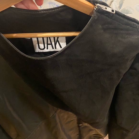 OAK NYC leather and suede crewneck - Picture 4 of 4